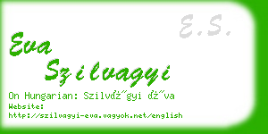 eva szilvagyi business card